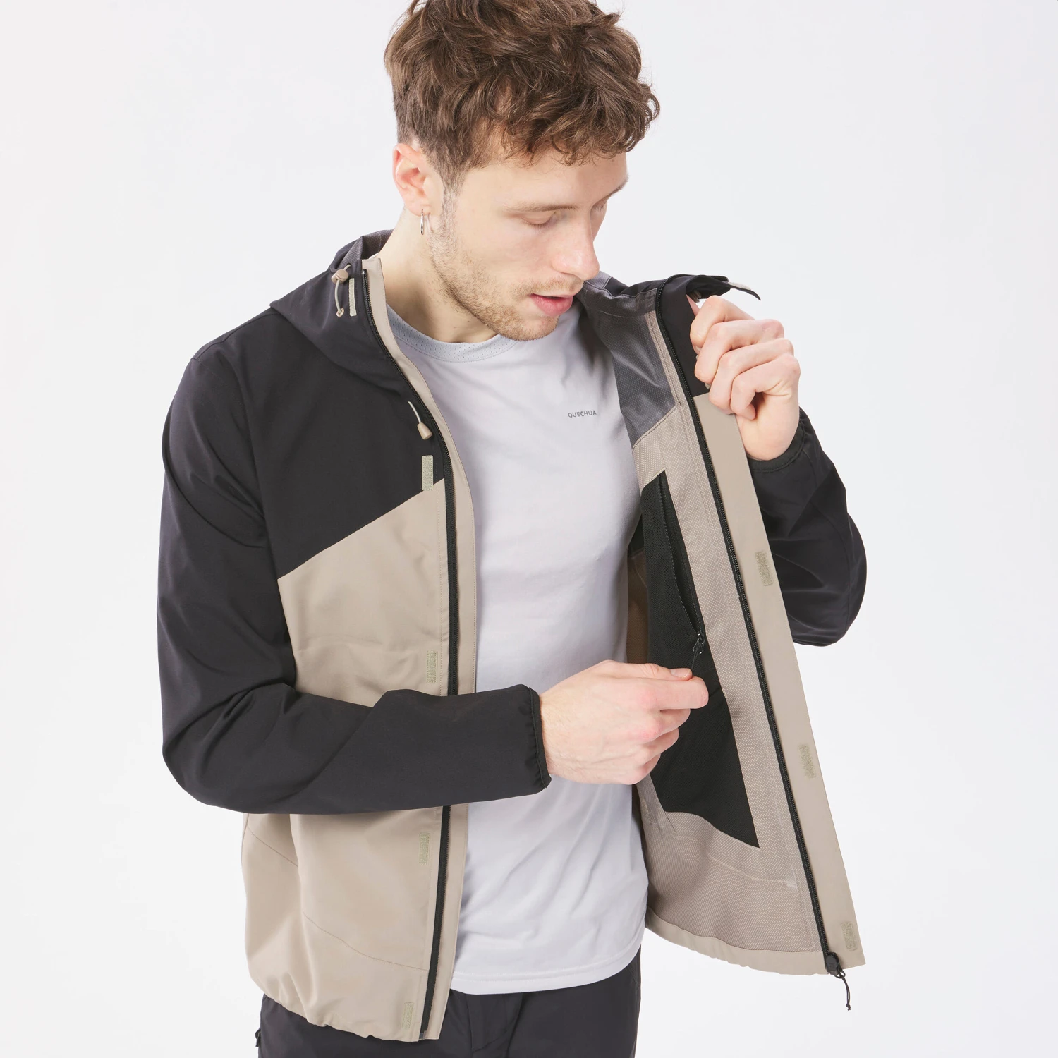 Quechua Men's Hiking Lightweight Waterproof Jacket MH150 - Image 13