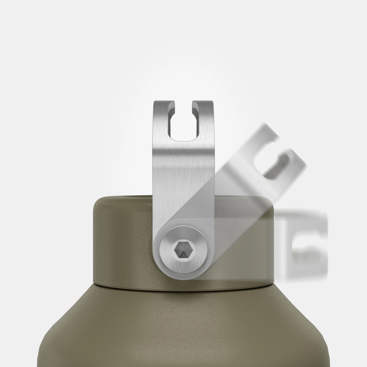 Quechua Stainless Steel Hiking Flask With Screw Cap MH100 1.5 L Khaki - Image 5
