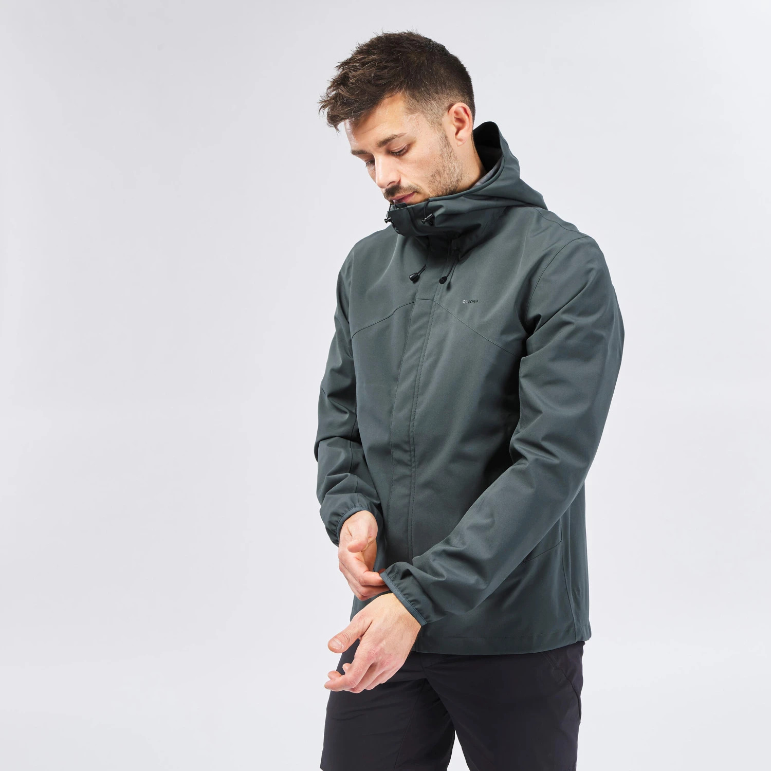 Quechua Men's Hiking Lightweight Waterproof Jacket MH150 - Image 20