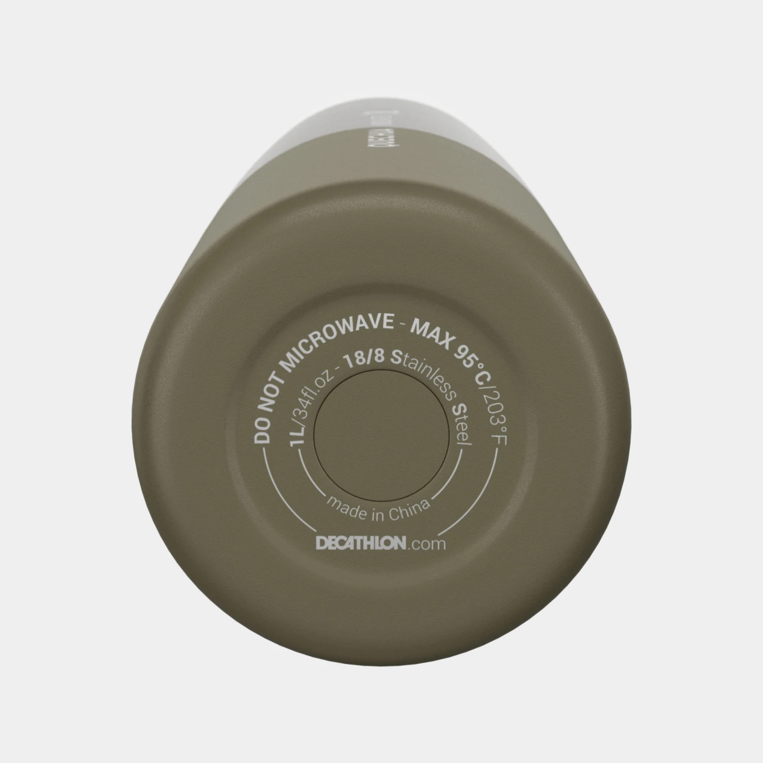 Quechua Isothermal Stainless Steel Hiking Flask MH500 1 L Khaki - Image 10