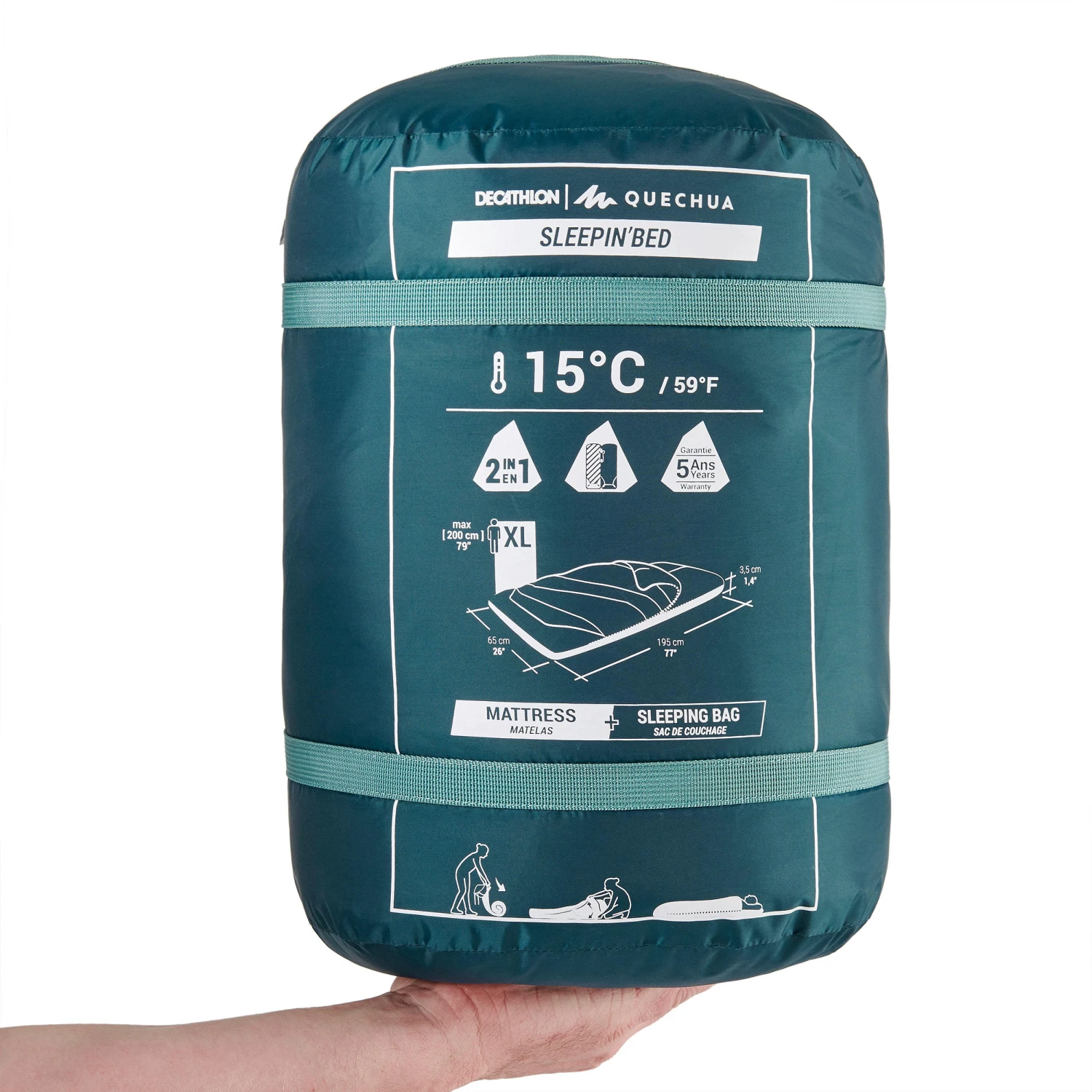 Quechua 2-in-1 Sleeping Bag And Sleeping Bed - Image 2