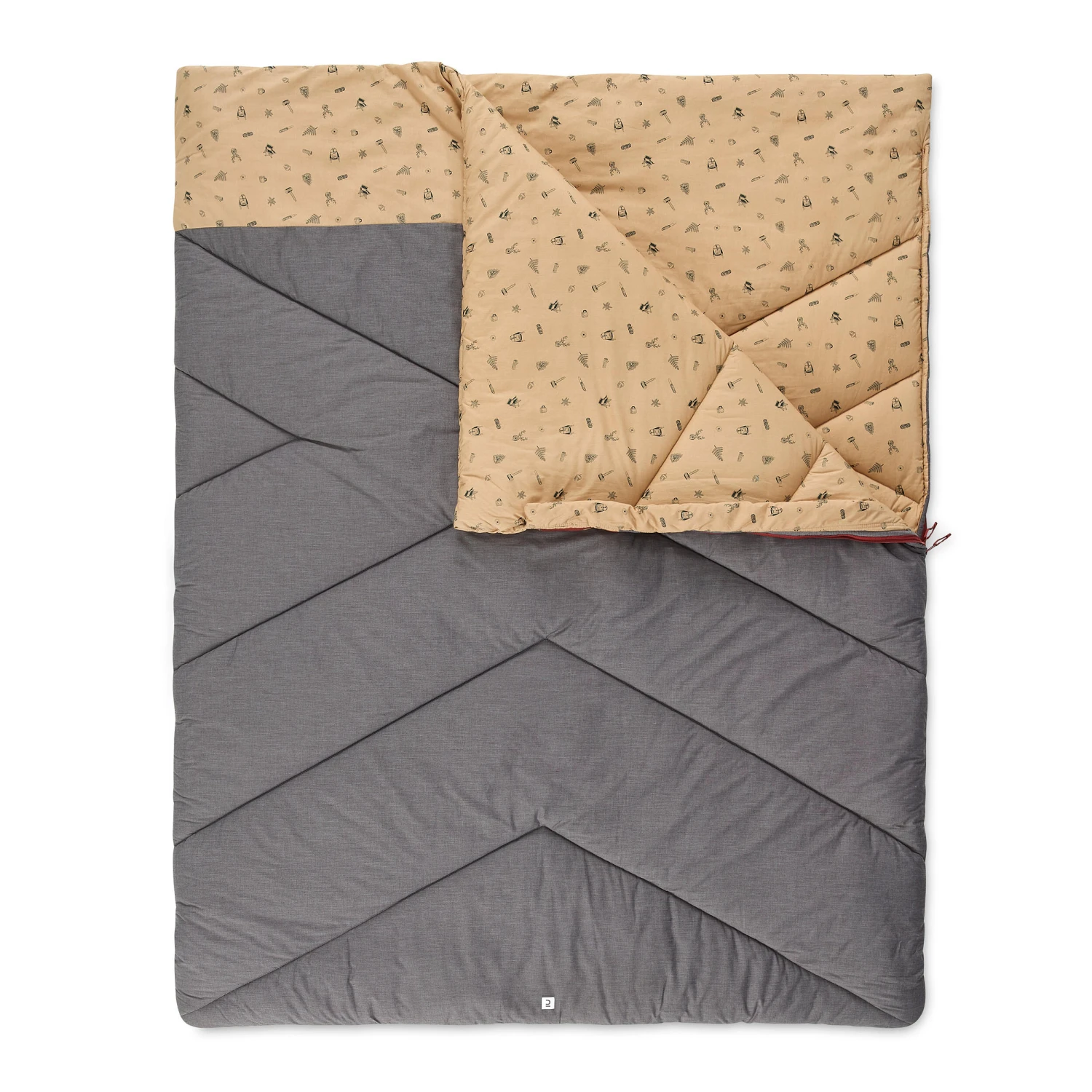 Quechua Camping Sleeping Bag Arpenaz 10° Cotton Double