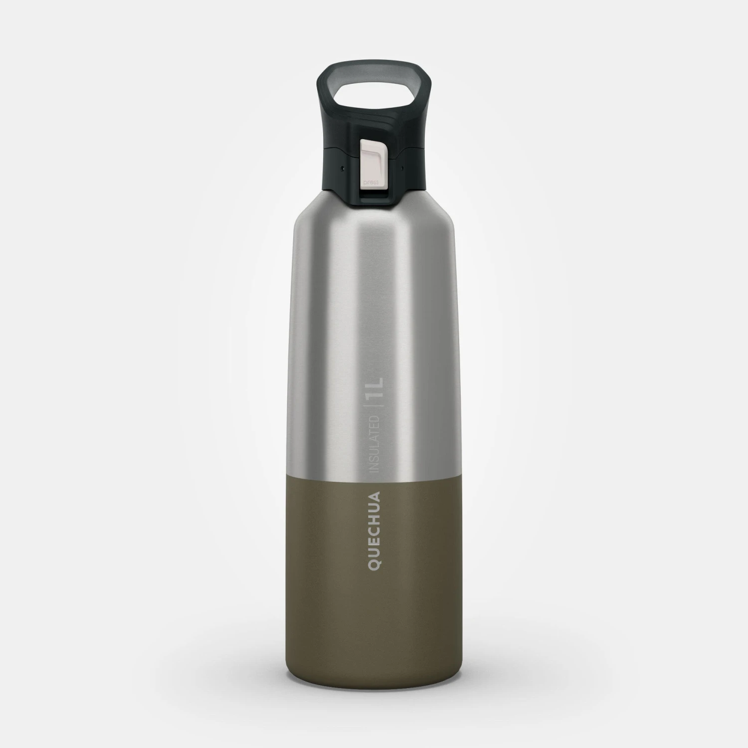 Quechua Isothermal Stainless Steel Hiking Flask MH500 1 L Khaki - Image 12