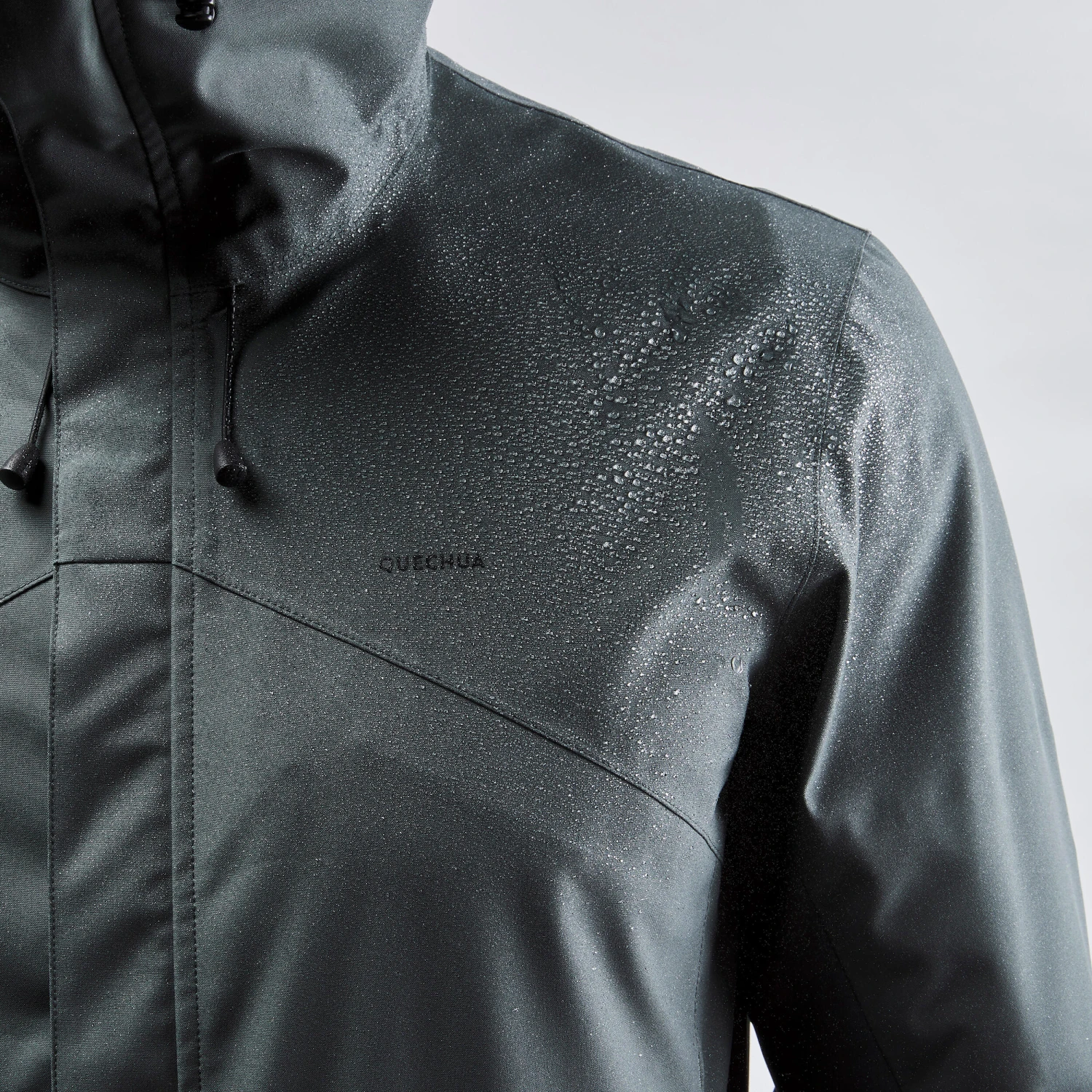 Quechua Men's Hiking Lightweight Waterproof Jacket MH150 - Image 16
